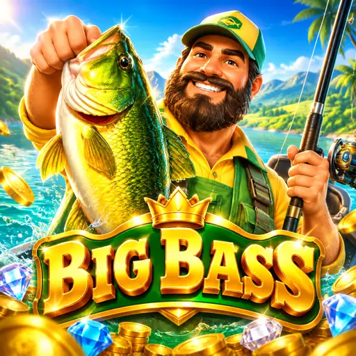 Slot de pesca Big Bass Bonanza com isqueiro e peixes